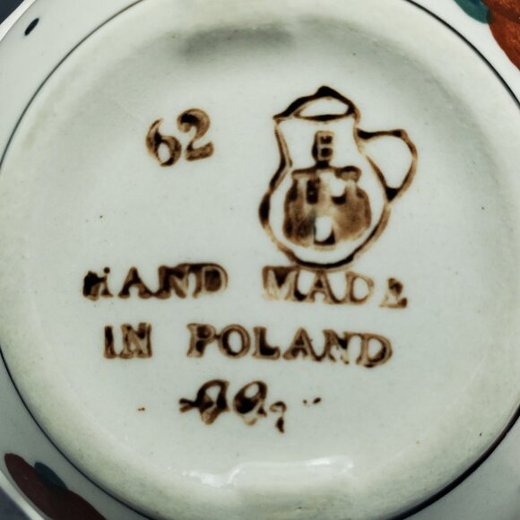 Polish Pottery Wild Cherry Condiment Bowl Sauce Dip Pinch Bowl Trinket Ring Dish - Picture 6 of 6